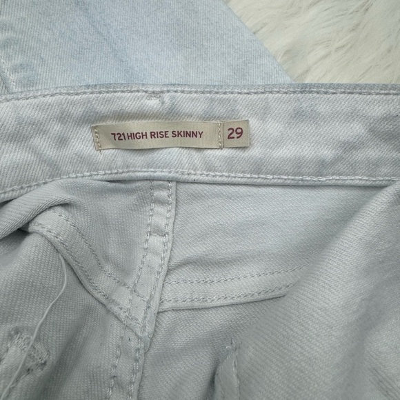 Women’s 721 High Rise Skinny Jeans Light Blue Wash in size 29 - Picture 10 of 11